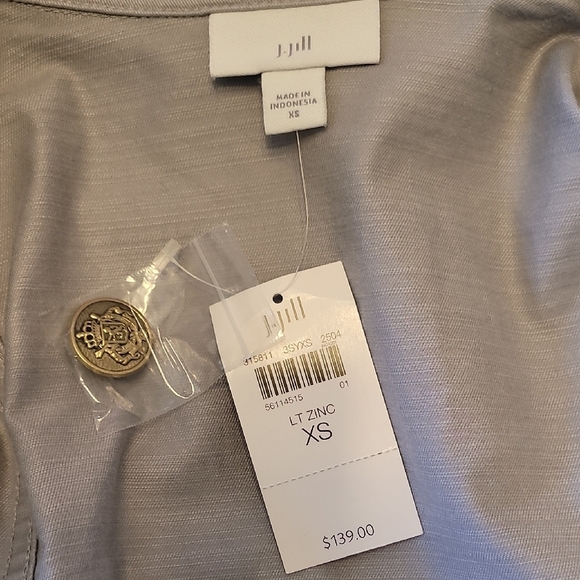 J. Jill Gray Utility Jacket with Gold Accents - Picture 2 of 9